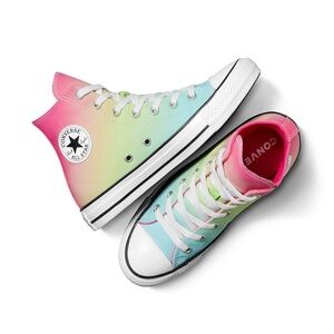 Converse Gradient Pink Green Blue High-Tops